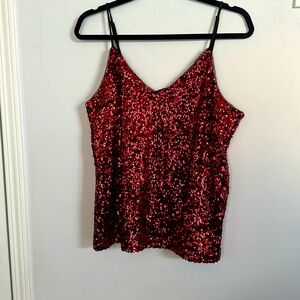 Vero Moda Red Sequin Top